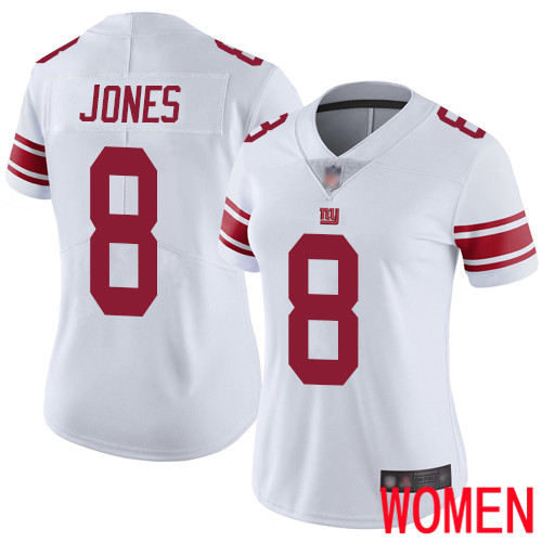 Women New York Giants #8 Daniel Jones White Vapor Untouchable Limited Player Football NFL Jersey